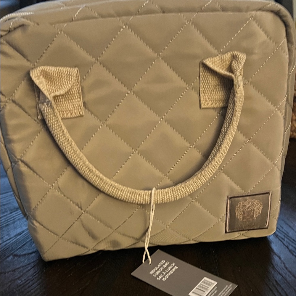 Vince Camuto Quilted Beige Travel Bag
